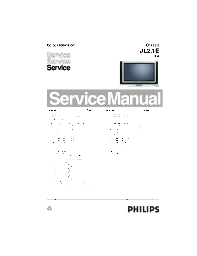 Philips JL2.1E  Philips LCD TV  (and TPV schematics) JL2.1Eaa JL2.1E.pdf