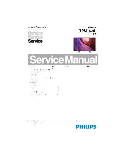 Philips TPM16.4L la  Philips LCD TV  (and TPV schematics) TPM16.4L la TPM16.4L la.pdf