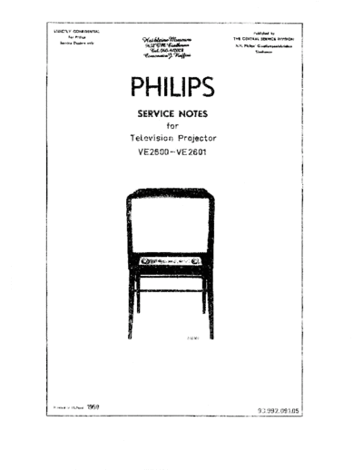 Philips VE2600  Philips Proj TV VE2601 VE2600.pdf