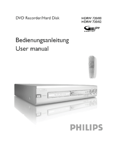 Philips HDRW720-17 IFU  Philips Symptom Cure 2006 References HDRW720-17_IFU.zip