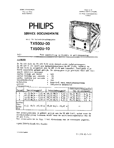 Philips TX500U-00  Philips TV TX500U TX500U-00.pdf