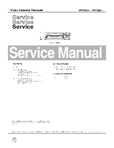 Philips service  Philips Video VR109 service.pdf