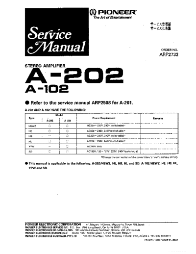 Pioneer hfe   a-102 202 service arp2732 en  Pioneer Audio A-202 hfe_pioneer_a-102_202_service_arp2732_en.pdf