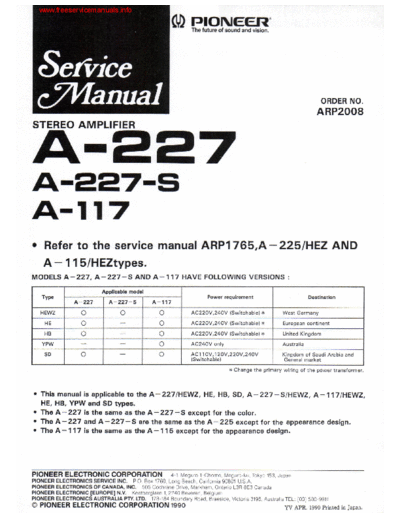 Pioneer a-227  Pioneer Audio A-227 a-227.pdf
