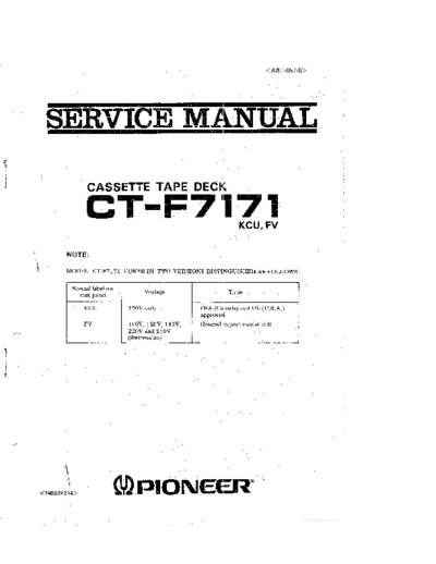 Pioneer hfe pioneer ct-f7171 service en  Pioneer Audio CT-F7171 hfe_pioneer_ct-f7171_service_en.pdf