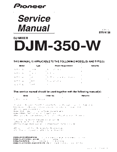 Pioneer hfe   djm-350 w rrv4156 service en  Pioneer Audio DJM-350 hfe_pioneer_djm-350_w_rrv4156_service_en.pdf