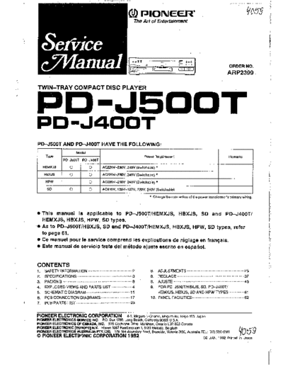Pioneer pd j400t j500t arp2399 207  Pioneer Audio PD-J400T pd_j400t_j500t_arp2399_207.pdf