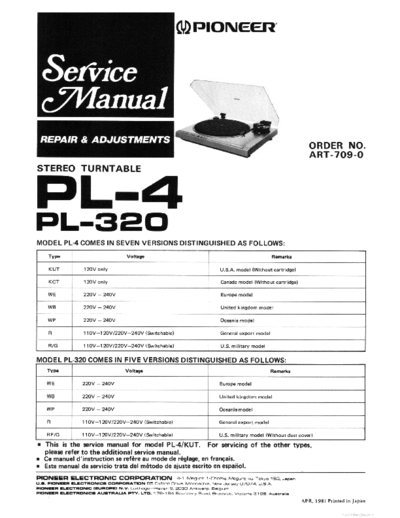 Pioneer ve pioneer pl-4 320 service en  Pioneer Audio PL-4 ve_pioneer_pl-4_320_service_en.pdf