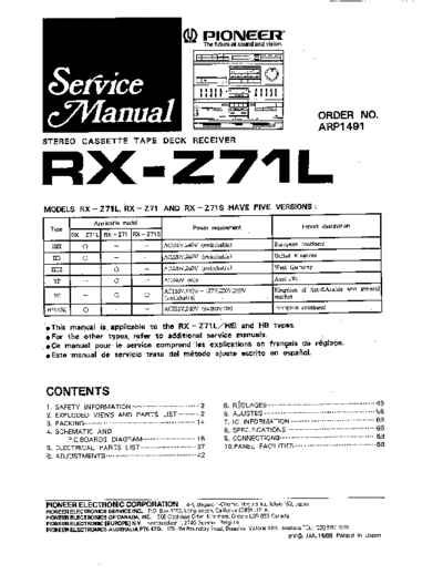 Pioneer rx-z71l sm  Pioneer Audio RX-Z71L pioneer_rx-z71l_sm.pdf