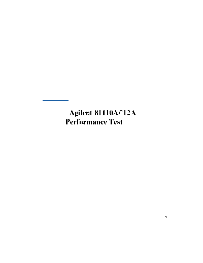 Agilent HP 81110A with 81112A Perf. Test  p91  Agilent HP 81110A Document Set HP 81110A with 81112A Perf. Test  p91.pdf