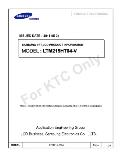 . Various Panel SAMSUNG LTM215HT04 3 [DS]  . Various LCD Panels Panel_SAMSUNG_LTM215HT04_3_[DS].pdf