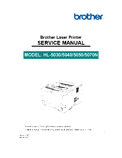 Brother Brother HL-5030, 5040, 5050, 5070n Service Manual  Brother Brother HL-5030, 5040, 5050, 5070n Service Manual.pdf