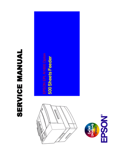 epson Epson EPL-N1600 500 Sheet Feeder Service Manual  epson printer Epson EPL-N1600 500 Sheet Feeder Service Manual.pdf