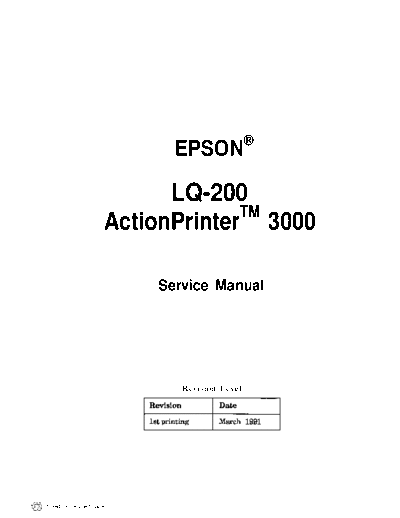 epson Epson LQ-200 Service Manual  epson printer Epson LQ-200 Service Manual.pdf