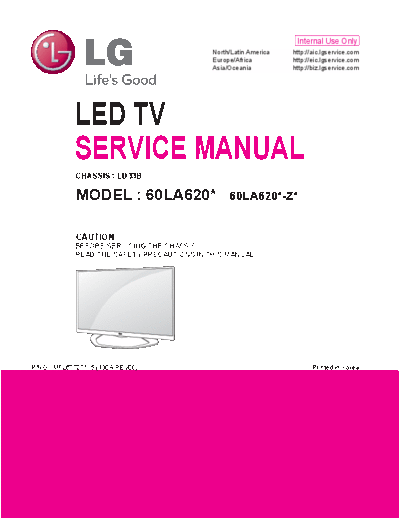 LG 60LA620S, 620V, 6208  LG LCD LA series 2013 60LA620S, 620V, 6208.pdf