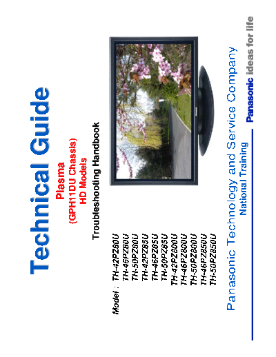 panasonic GPH11DU TH-42PZ80U TH-46PZ80U TH-50PZ80U TH-42PZ85U TH-46PZ85U TH-50PZ85U TH-42PZ800U TH-46PZ800U TH panasonic PDP National Training GPH11DU TH-42PZ80U TH-46PZ80U TH-50PZ80U TH-42PZ85U TH-46PZ85U TH-50PZ85U TH-42PZ800U TH-46PZ800U TH-50PZ800U TH-46PZ850U TH-50PZ850U Troubleshooting Handbook.pdf