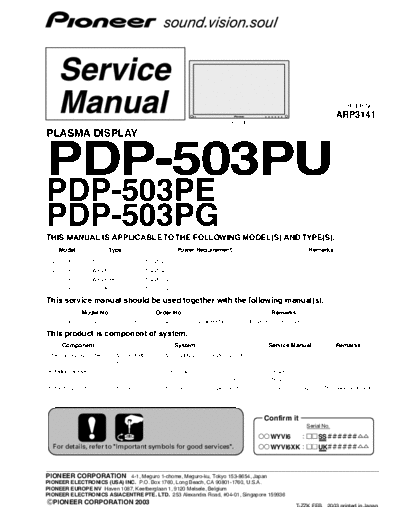 Pioneer A3141  Pioneer DVD pioneer cd sm A3141.pdf