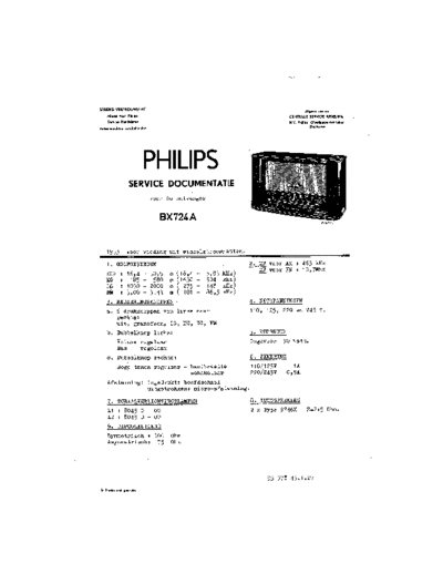 Philips BX724A  Philips Historische Radios BX724A BX724A.pdf