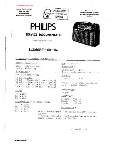 Philips L4X60BT  Philips Historische Radios L4X60BT L4X60BT.pdf