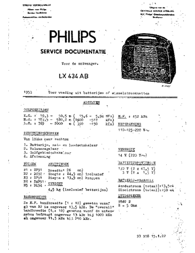 Philips LX434AB  Philips Historische Radios LX434AB LX434AB.pdf