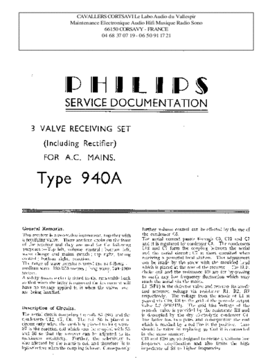 Philips 940 a  Philips Historische Radios 940A 940 a.pdf