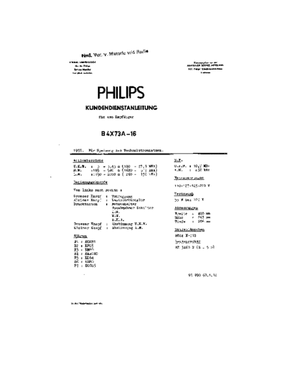 Philips B4X73A  Philips Historische Radios B4X73A B4X73A.pdf