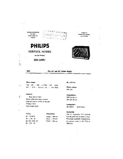 Philips B2CA99U  Philips Historische Radios B2CA99U B2CA99U.pdf