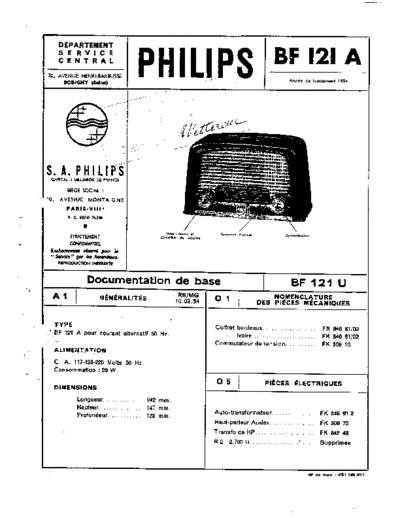 Philips BF121A  Philips Historische Radios BF121A BF121A.pdf