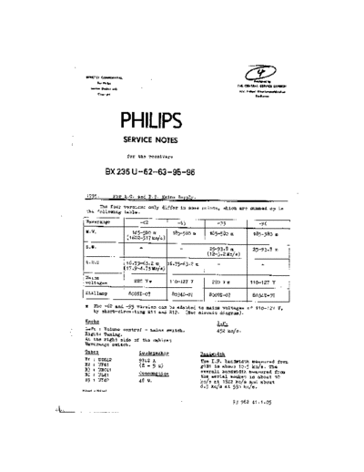 Philips BX236U  Philips Historische Radios BX236U BX236U.pdf
