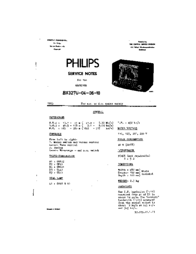 Philips BX327U  Philips Historische Radios BX327U BX327U.pdf