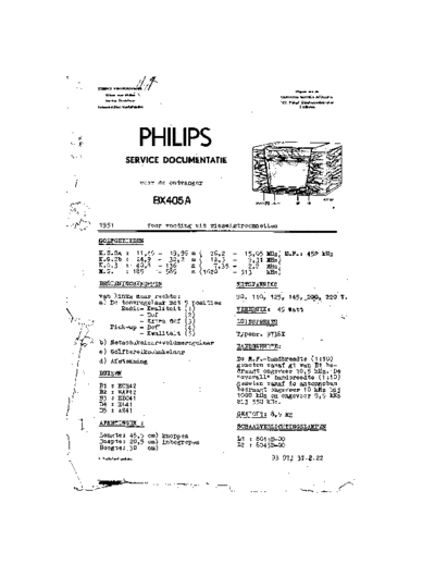 Philips BX405A  Philips Historische Radios BX405A BX405A.pdf