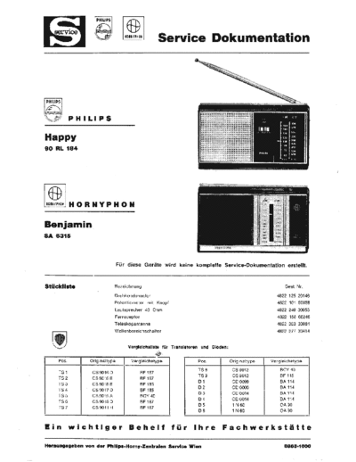 Philips 90RL184  Philips Historische Radios 90RL184 Philips 90RL184.pdf