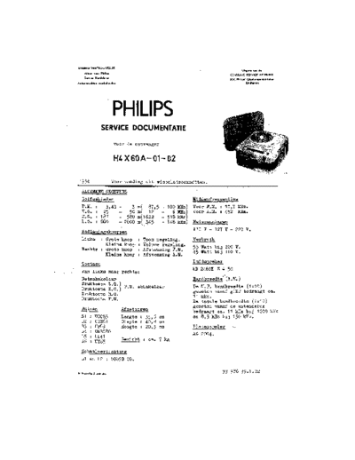Philips H4X60A  Philips Historische Radios H4X60A H4X60A.pdf