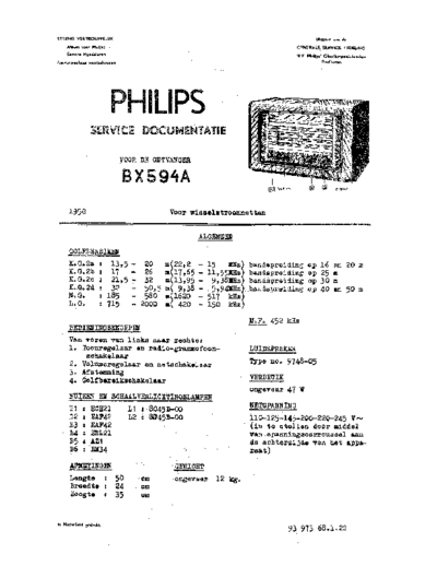 Philips BX594A  Philips Historische Radios BX594A BX594A.pdf