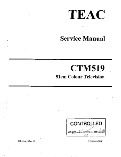 teac CT M519  teac TV CT_M519.PDF