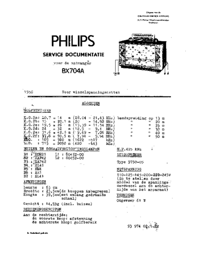 Philips BX704A  Philips Historische Radios BX704A BX704A.pdf