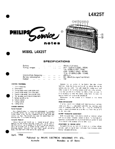 Philips l4x25t  Philips Historische Radios l4x25t.pdf