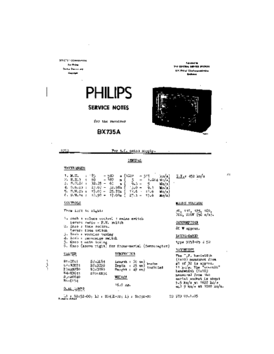 Philips BX735A  Philips Historische Radios BX735A BX735A.pdf
