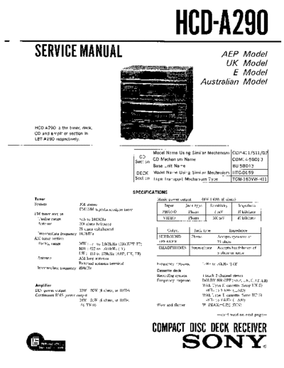 Sony HCD-A290  9959275-81  Sony SONY HCD-A290  9959275-81.pdf