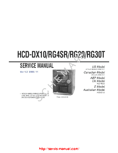 Sony HCD-DX10 RG4SR RG20 RG30T  Sony SONY HCD-DX10_RG4SR_RG20_RG30T.pdf