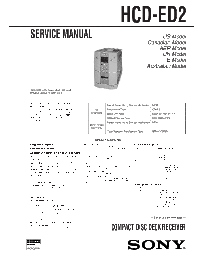Sony HCD-ED2  Sony Sony HCD-ED2.pdf