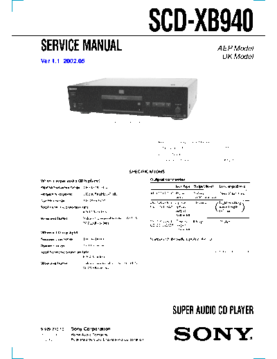 Sony SCD-XB940  Sony Sony SCD-XB940.pdf