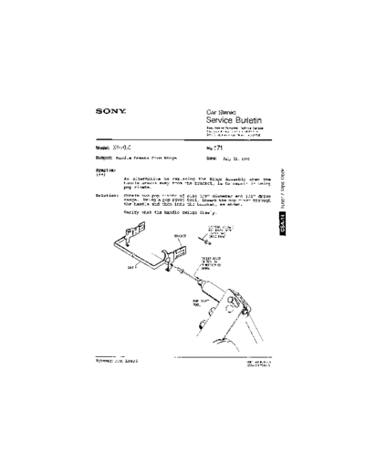 Sony CAR0171  Sony Car Stereo Service Bulletin CAR0171.PDF