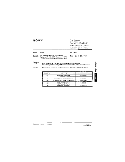 Sony Car0232  Sony Car Stereo Service Bulletin Car0232.pdf