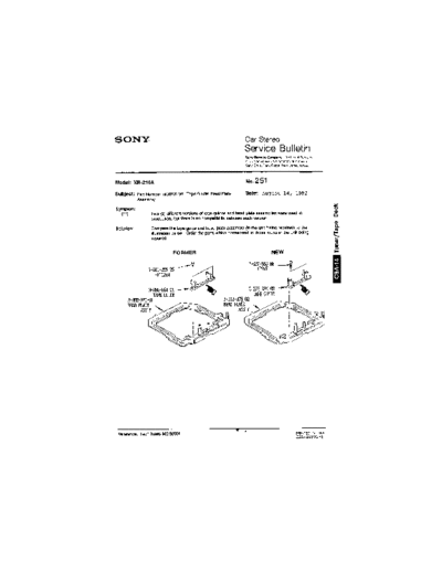 Sony Car0251  Sony Car Stereo Service Bulletin Car0251.pdf