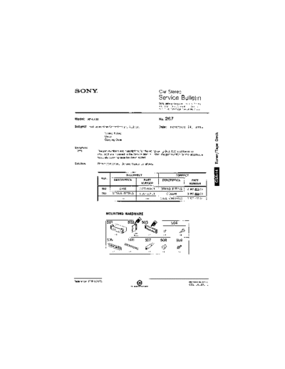 Sony Car0267  Sony Car Stereo Service Bulletin Car0267.pdf