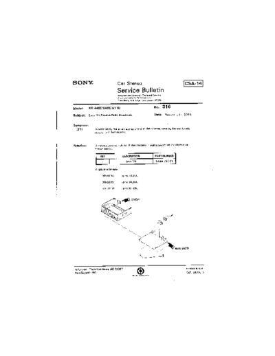 Sony Car0316  Sony Car Stereo Service Bulletin Car0316.pdf