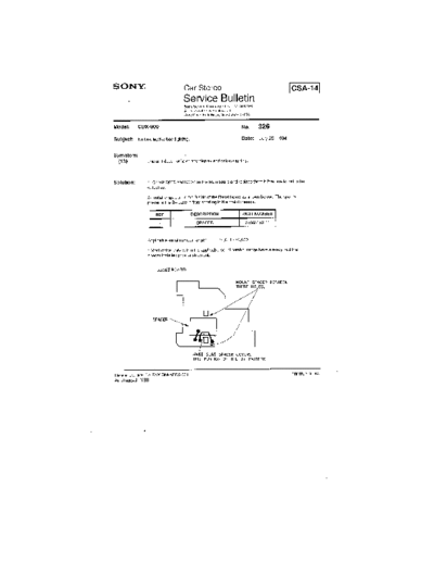 Sony Car0326  Sony Car Stereo Service Bulletin Car0326.pdf