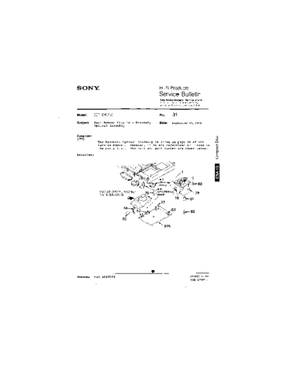 Sony HFP0031  Sony HiFi Service Bulletin HFP0031.PDF