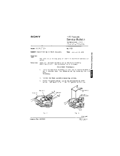 Sony HFP0110  Sony HiFi Service Bulletin HFP0110.PDF